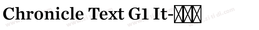 Chronicle Text G1 It字体转换